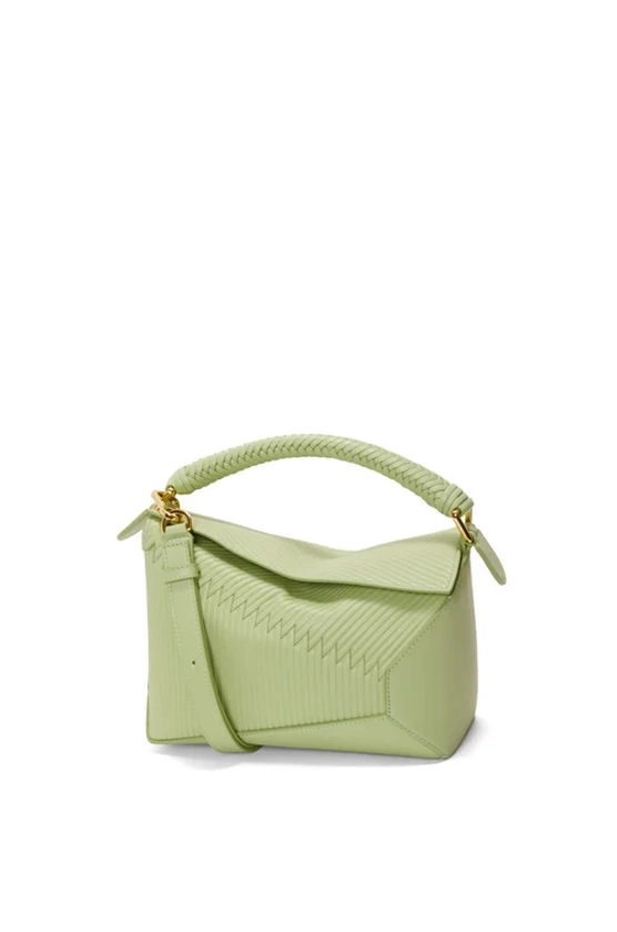 Petit sac Puzzle en cuir de veau Poire Clair - LOEWE