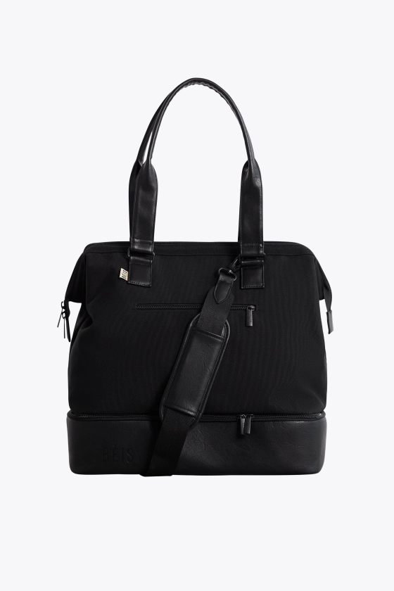 BÉIS 'The Mini Weekender' in Black - Black Travel Bag & Duffle Bag