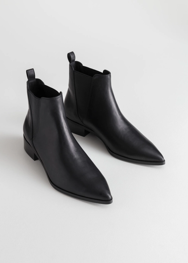 Leather Chelsea Boots - Black Leather - & Other Stories GB