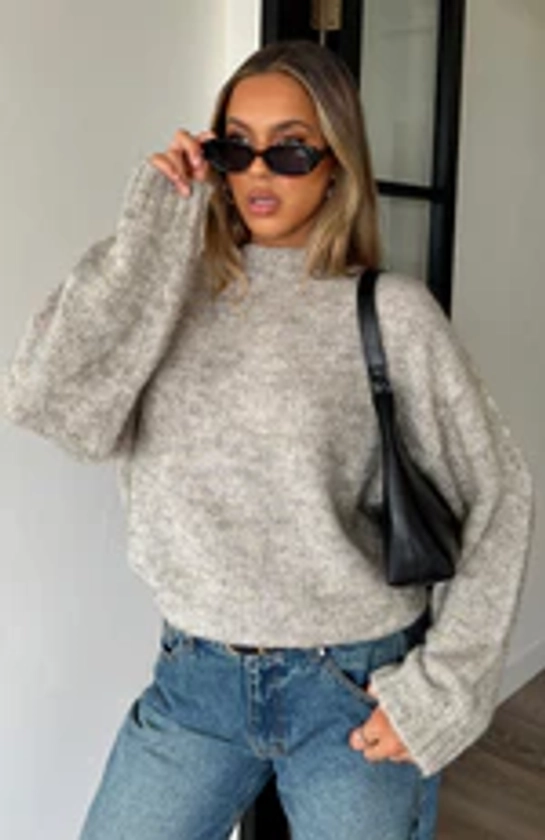 Ice Queen Knit Sweater Peppered Taupe