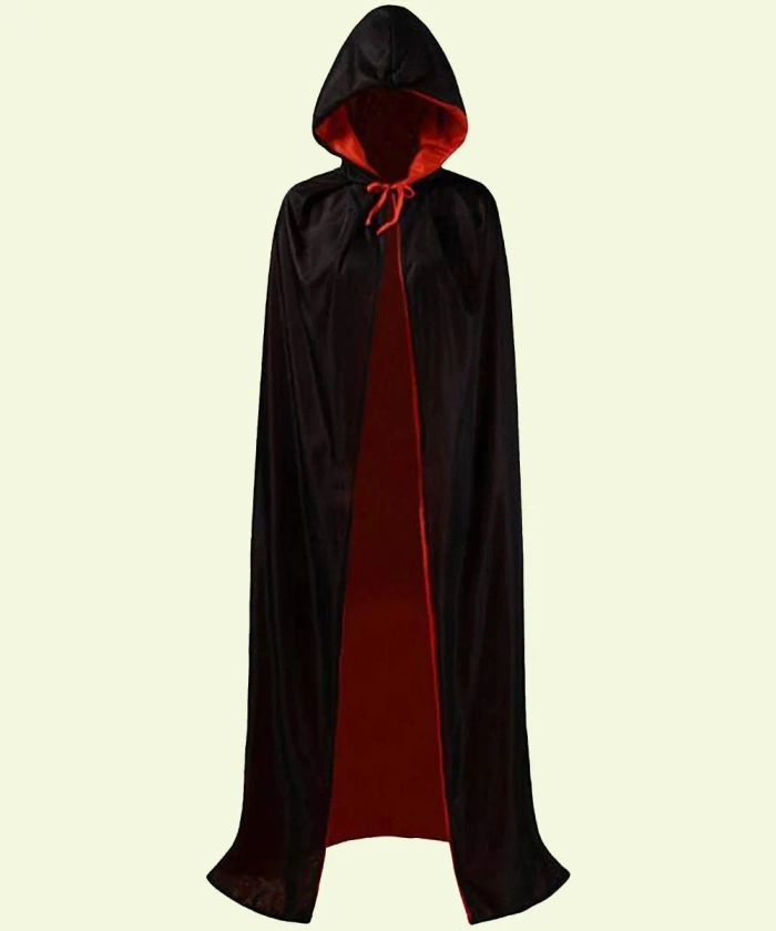 Dracula Cape Cloak | Halloween Vampire Black & Red Cloak Cape
