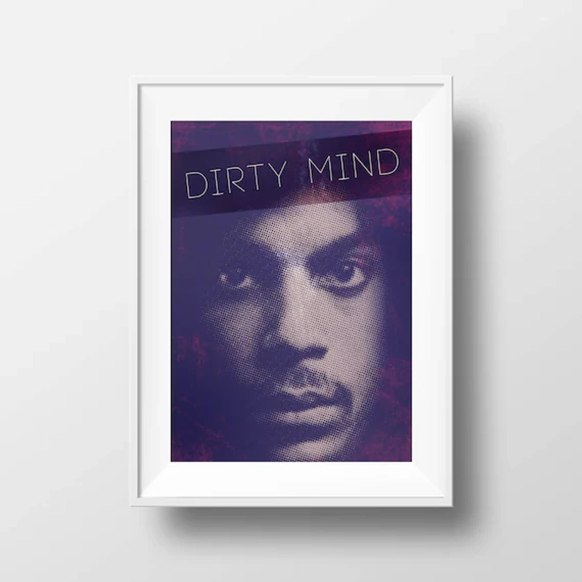 Prince Poster &#39;Dirty Mind&#39; | Graphic Art Print | Wall Art | A4 & A3