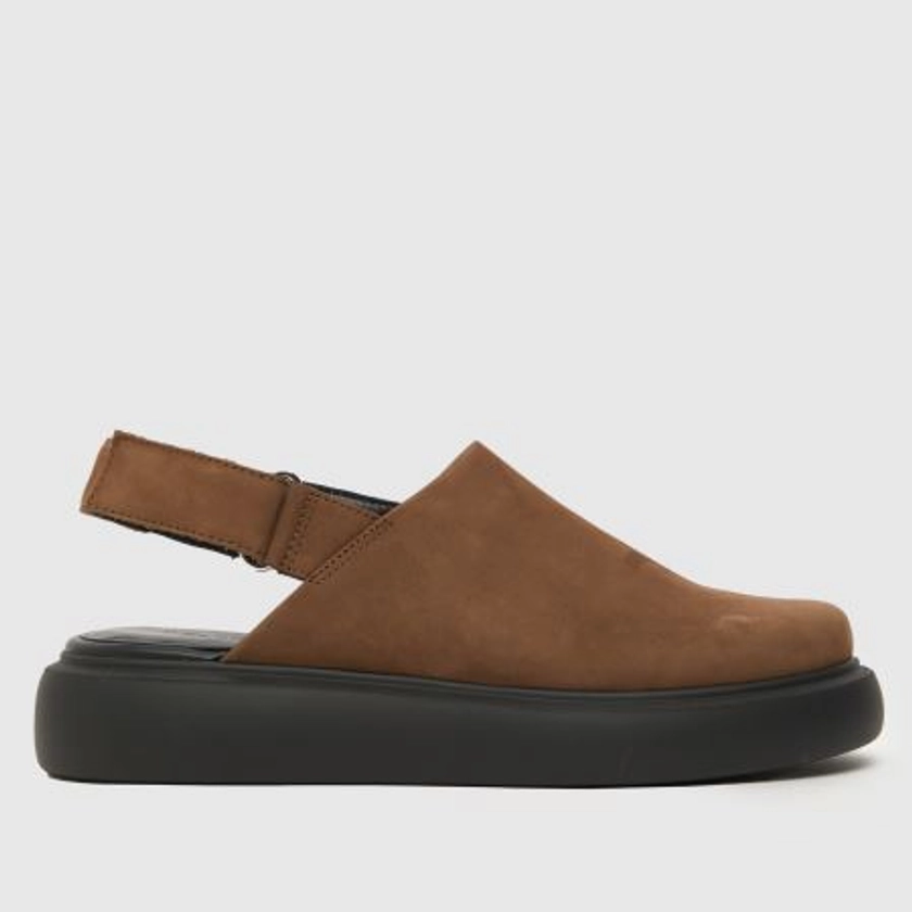 Womens Dark Brown Vagabond Shoemakers Blenda Closed Toe Mule Sandals | schuh