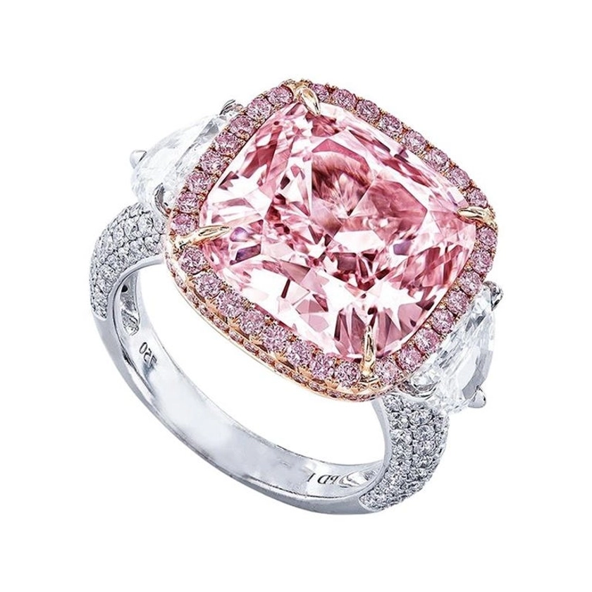 Emilio Jewelry GIA Certified 12.00 Carat Light Pure Pink Diamond Ring For Sale at 1stDibs | most expensive jewelry, most expensive jewellery, worlds most expensive ring