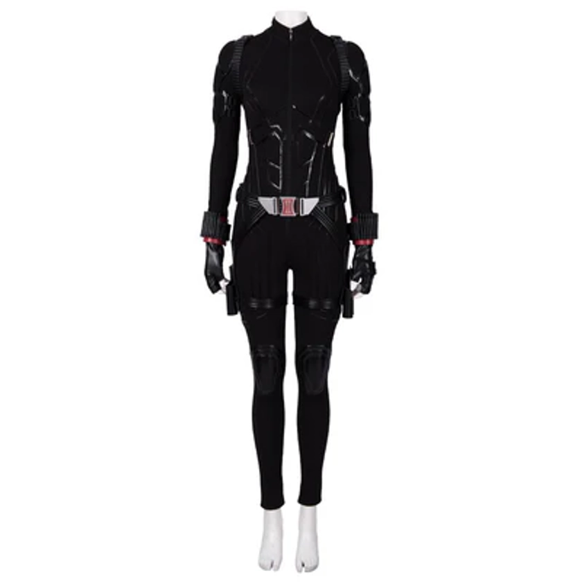 Women Black W Jumpsuit Outfits Halloween Cosplay Costume