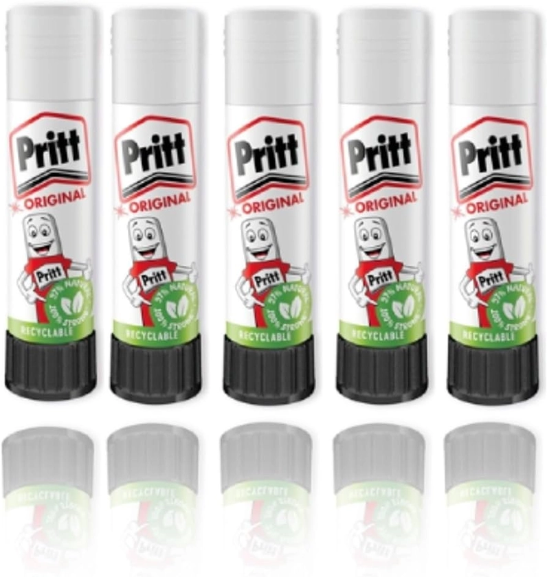 5 x Original Pritt 11g Glue Sticks 90% Natural Home School Office Supplies Kids Child Friendly Art Craft Green Safe Adhesive DIY Strong Hold UK Recyclable Free P&P : Amazon.co.uk: Home & Kitchen