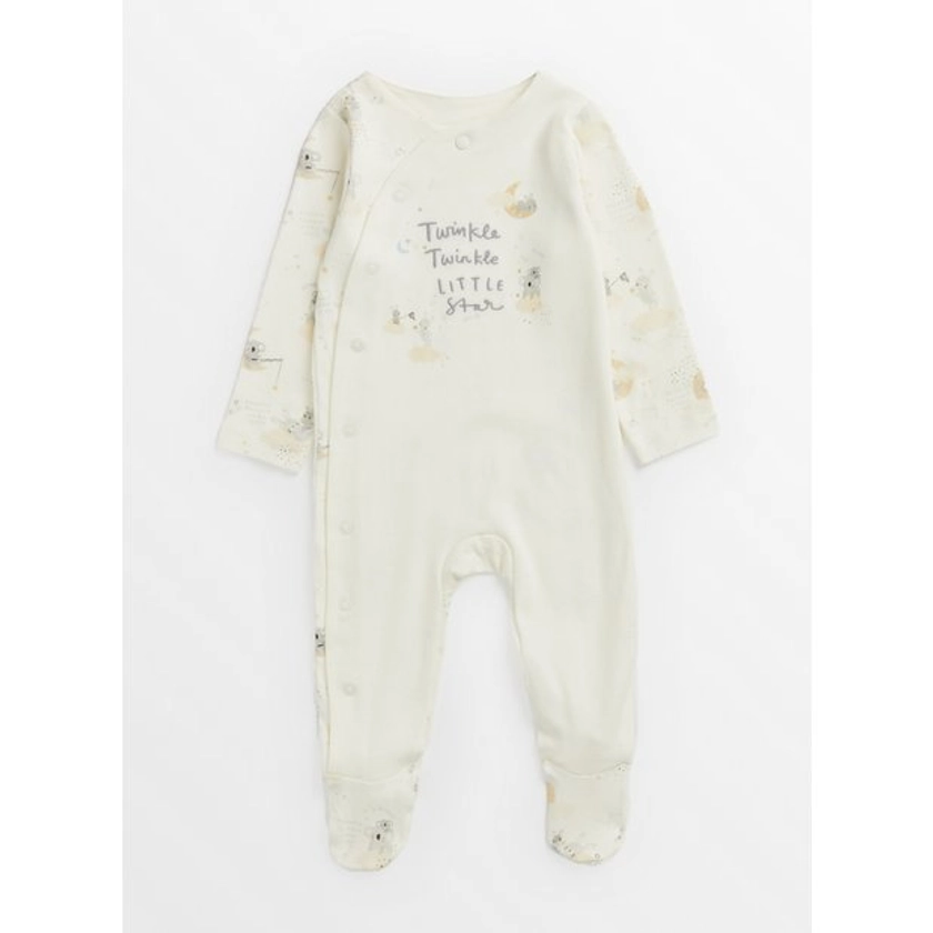 Buy Cream Little Star Sleepsuit 6-9 months | Sleepsuits and pyjamas | Tu