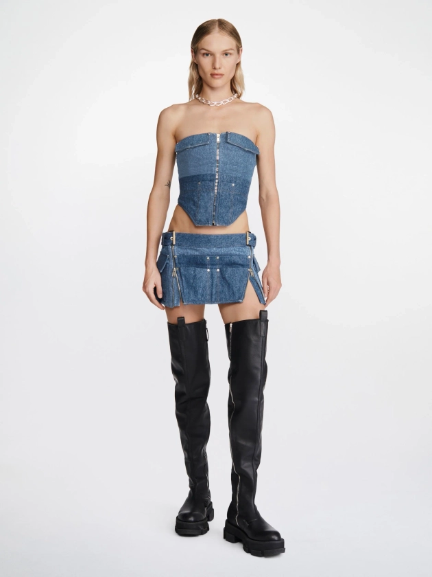 DENIM TOOLBELT SKIRT