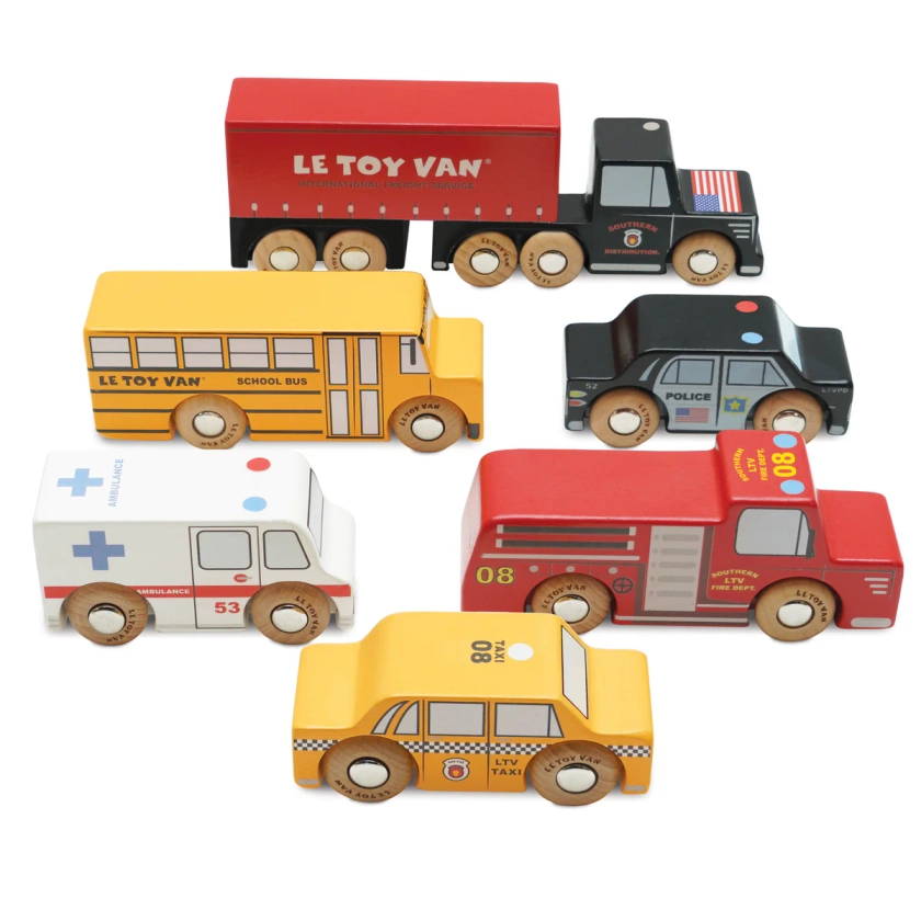 New York Car Set | Kids Wooden Cars & Vehicles | Le Toy Van