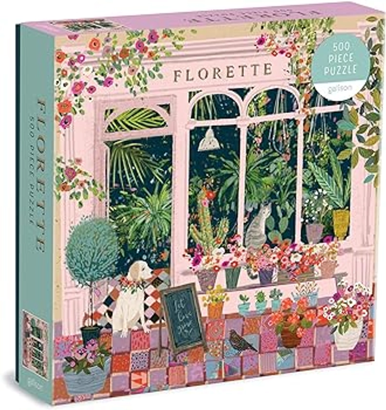 Amazon.com: Galison Florette Puzzle, 500 Pieces, 20” x 20” – Floral Jigsaw Puzzle with a Beautiful Illustration by Victoria Ball – Thick Sturdy Pieces, Challenging Family Activity, Makes a Great Gift : Galison, Ball, Victoria: Toys & Games