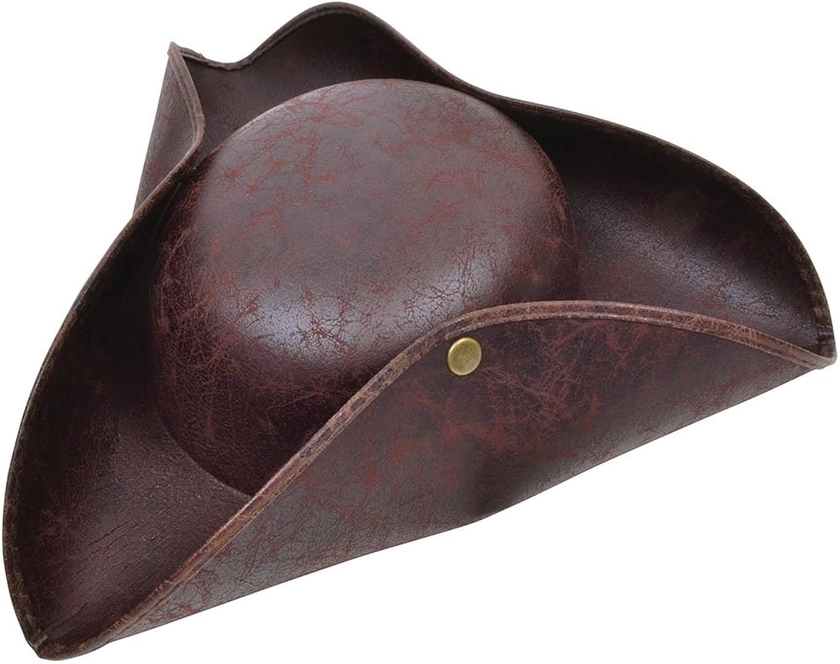 Bristol Novelty BH558 Tricorn Hat Brown Ancient Look, Unisex-Adult, One Size