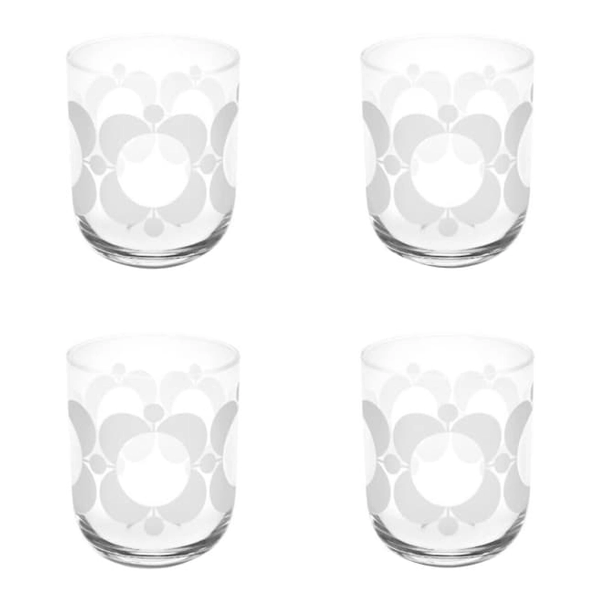 Orla Kiely Set of 4 Atomic Flower Water Glass