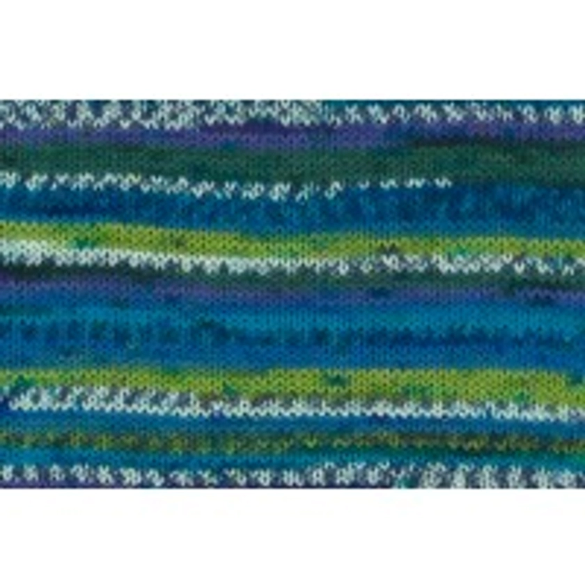 Drops Fabel - Green/Turquoise Print (677) - 50g