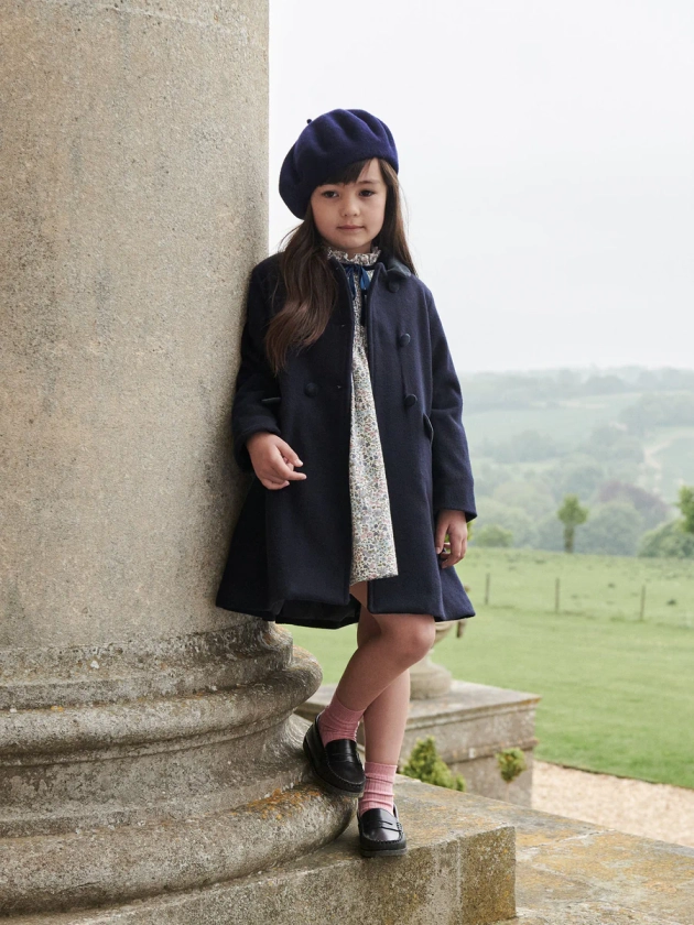 La Coqueta Navy Arrieta Girl Coat