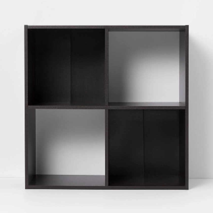 4 Cube Decorative Bookshelf Brown - Room Essentials™