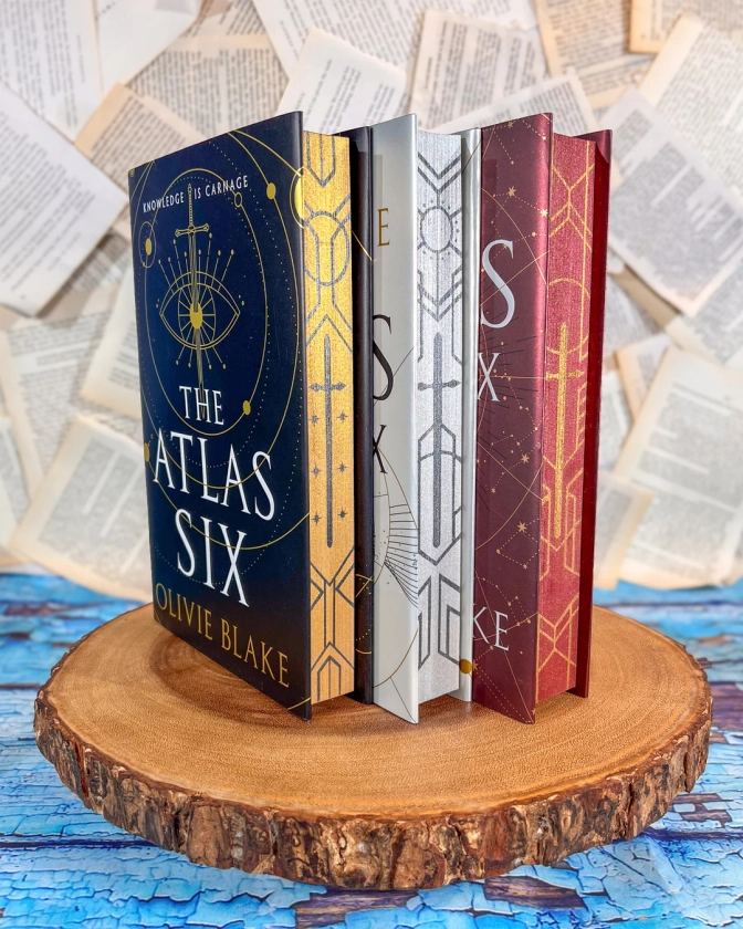 The Atlas Complete Set by Olivie Blake With Custom Stenciled & Sprayed Edges - Etsy