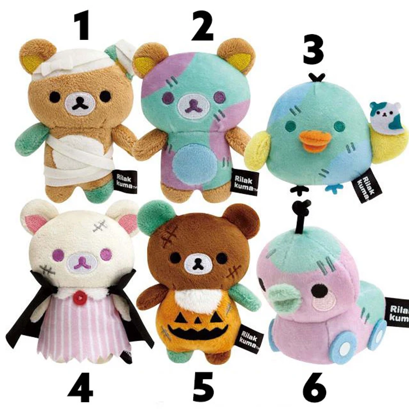 [Rilakkuma] - Spooky Halloween - Tenori Plush Toy San-X Official Japan 2024