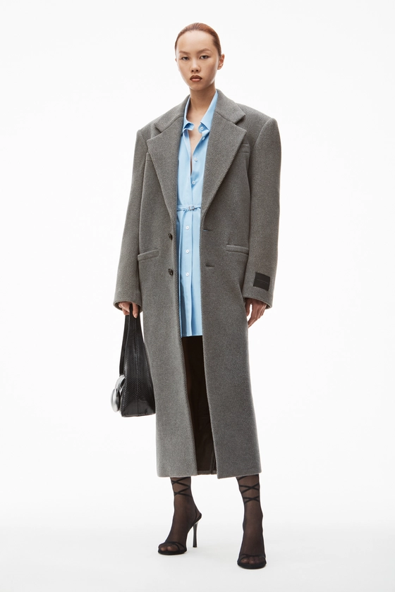 alexanderwang long coat in herringbone coating #RequestCountryCode#