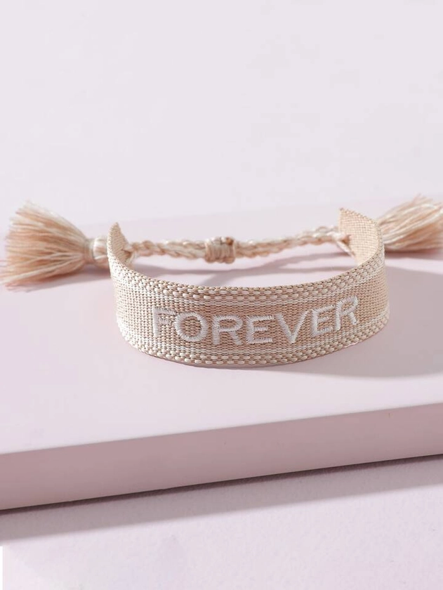 Letter Embroidered Bracelet