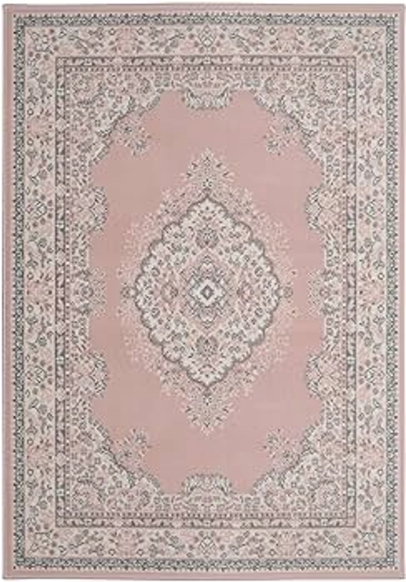 Modern Style Rugs Colorama Traditional Maestro Blush Rug. Cosy Area Rug Short Pile Rug Suitable for Living Room, Bedroom, Hallway, Lounge Rug. (120x120cm)