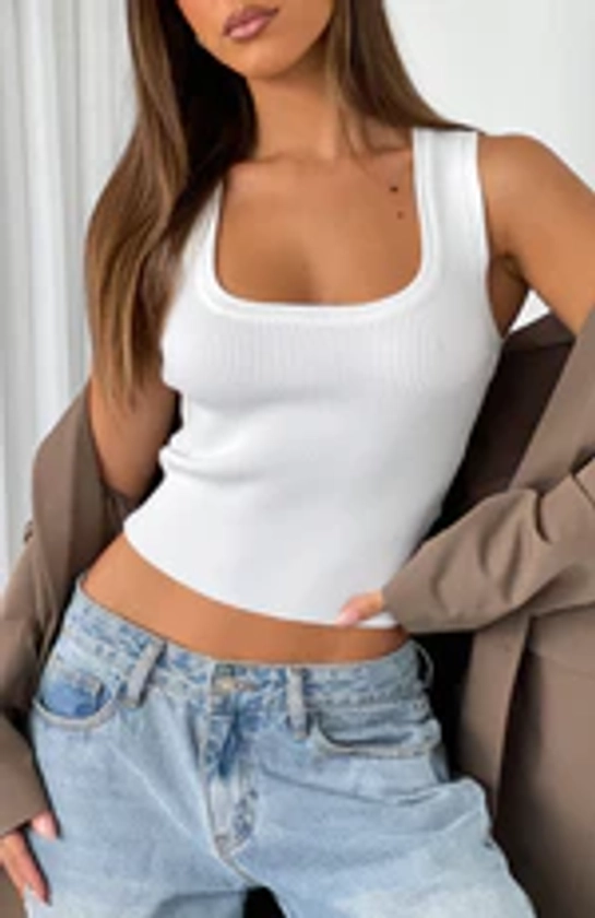 The Love You Need Knit Top White
