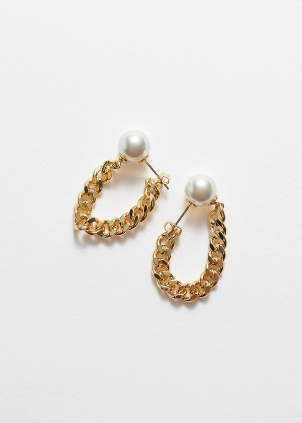 Draped Pearl Earrings