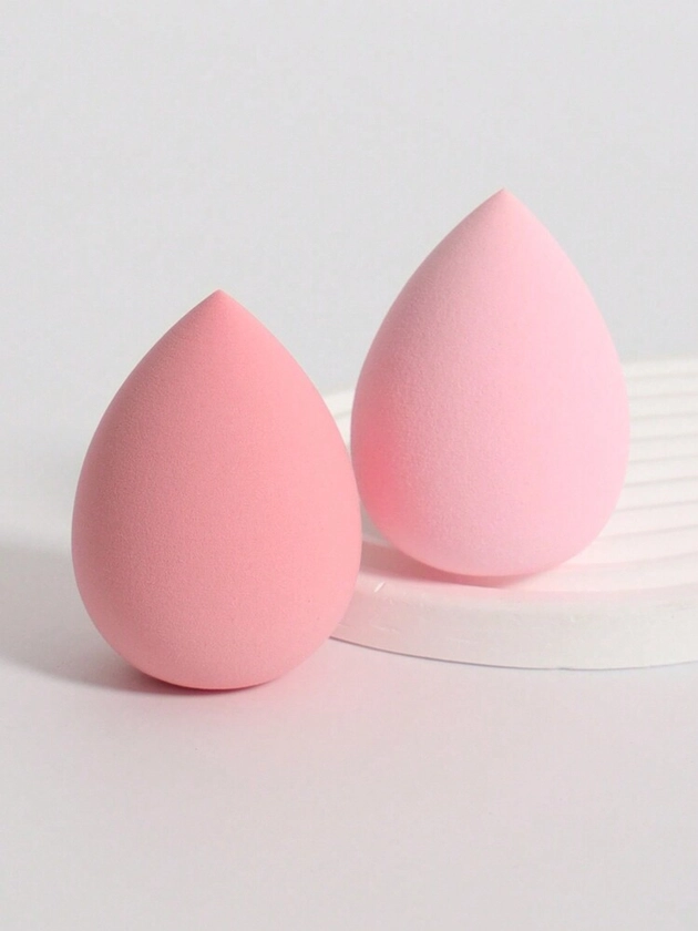 2pcs Beauty Blender Set, Makeup Sponge For Foundation Blending, Flawless Liquid, Cream, And Powder, Multicolor Cosmetic Sponge, Latex-Free Dual-Use Wet And Dry Makeup Puff. Suitable For All Skin Types.