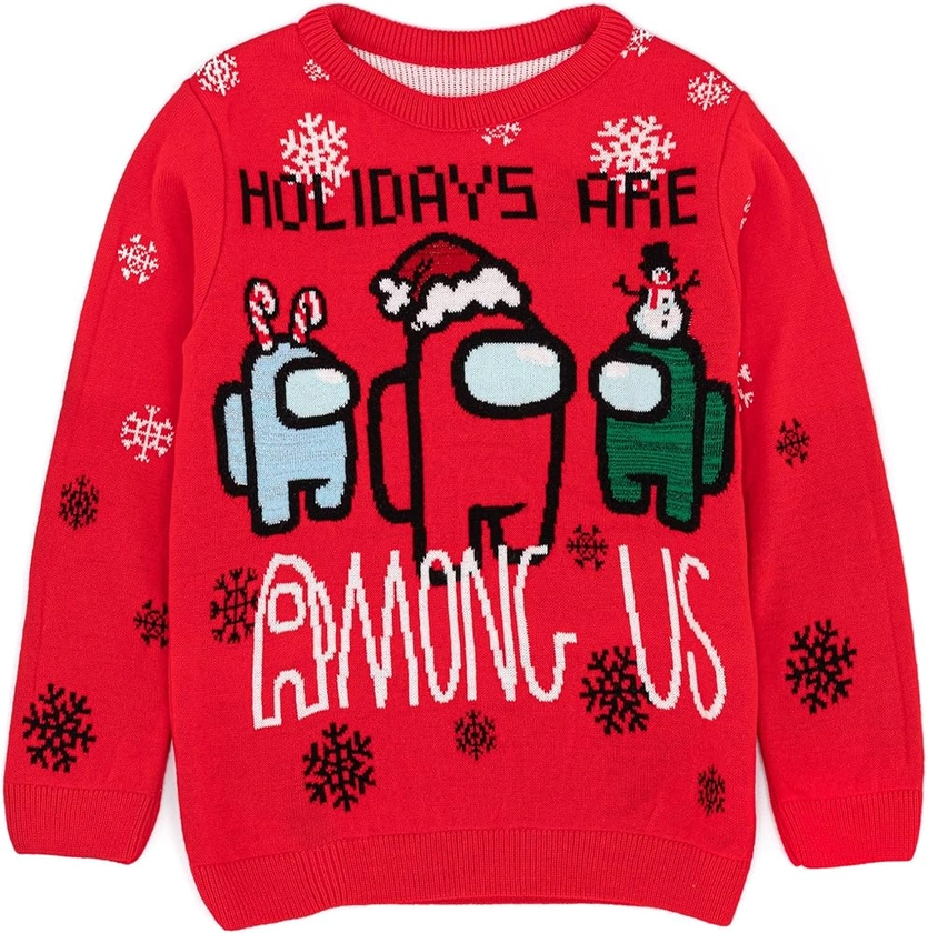 Among Us Kids Knitted Christmas Jumper