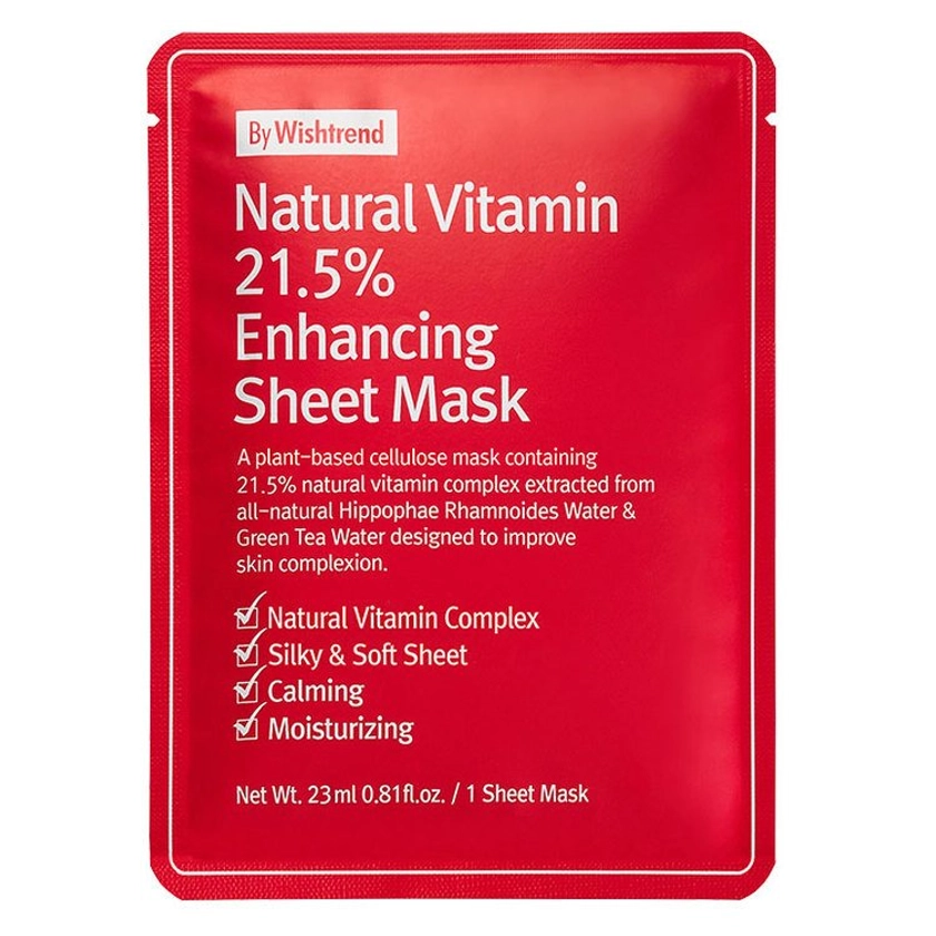 By Wishtrend Natural Vitamin 21.5% Enhancing Sheet Mask 23 ml | Kauneuskauppasi verkossa!