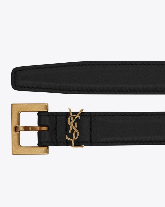 FINE CEINTURE CASSANDRE en cuir lisse | Saint Laurent | YSL.com