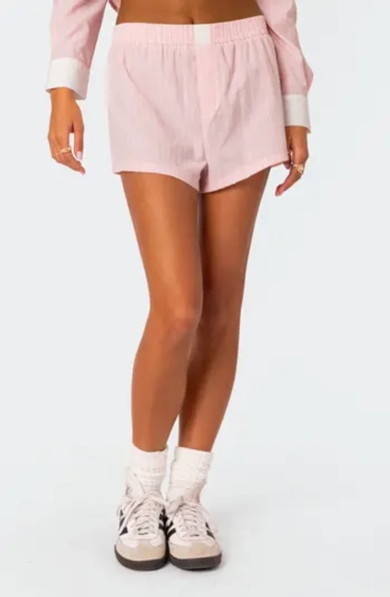 EDIKTED Lea Cotton Blend Boxer Shorts | Nordstrom