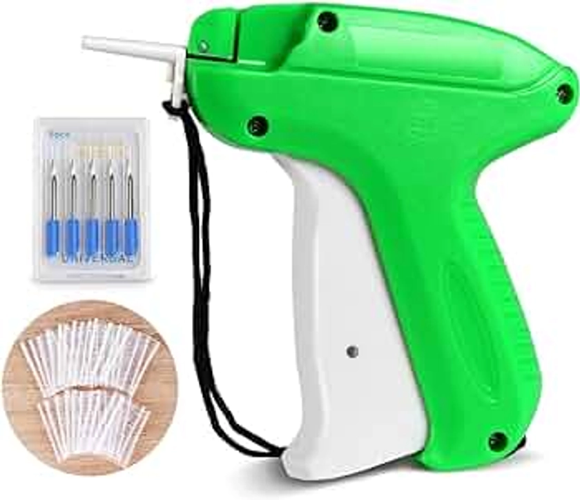 Label Gun Price Label Gun with 1200 Paddle Thread (White, 5 cm) + 5 Replacement Needles for Bazaar, Clothes, Socks, Hats, Trade