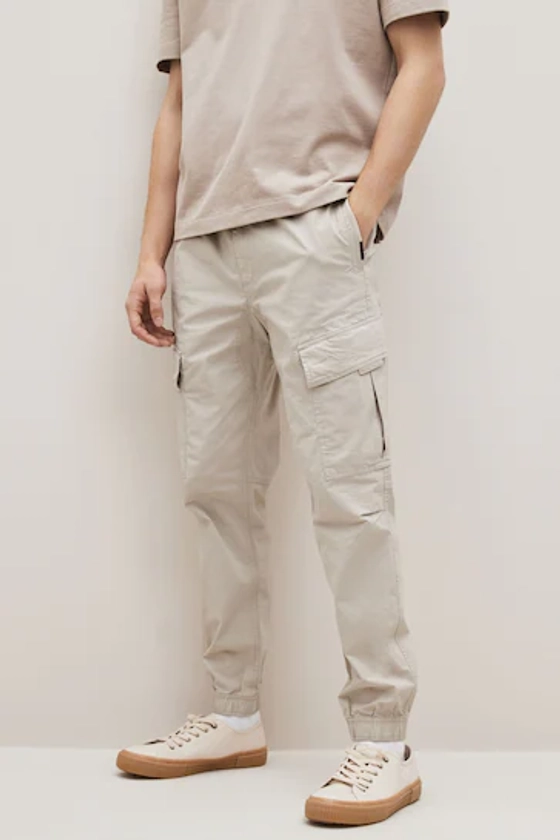Buy Ecru White Regular Tapered Stretch Utility Cargo Trousers from the Next UK online shop