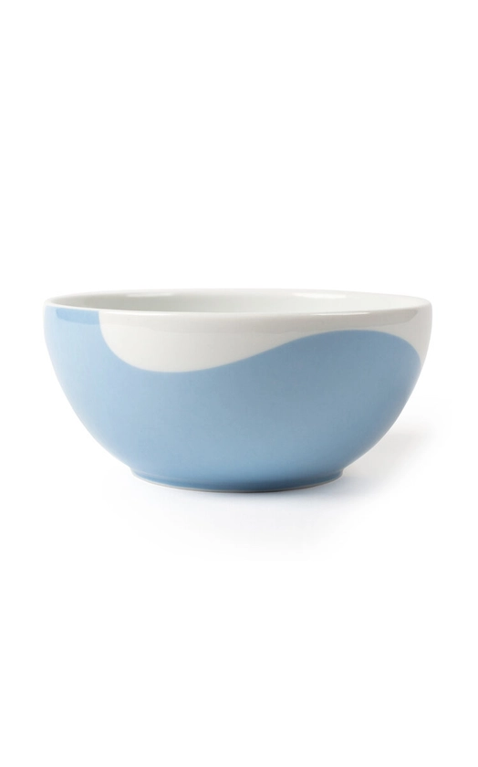 Set-of-Four Colorblock Porcelain Cereal Bowls