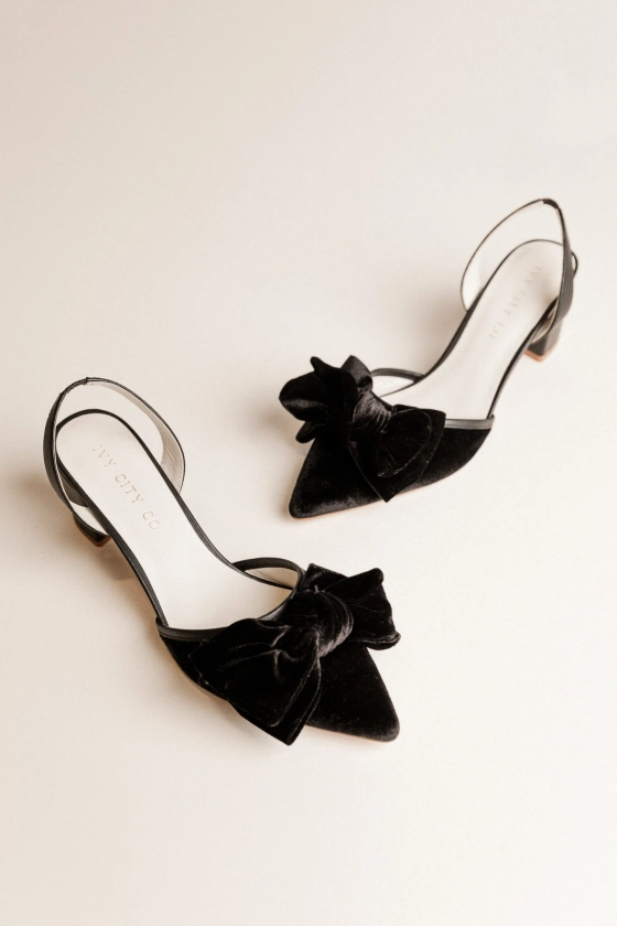 Eloise Black Bow Heel