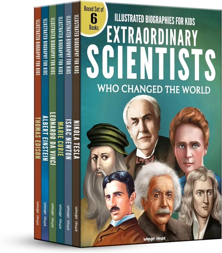 Illustrated Biography for Kids: Extraordinary Scientists who Changed the World: Set of 6 Books