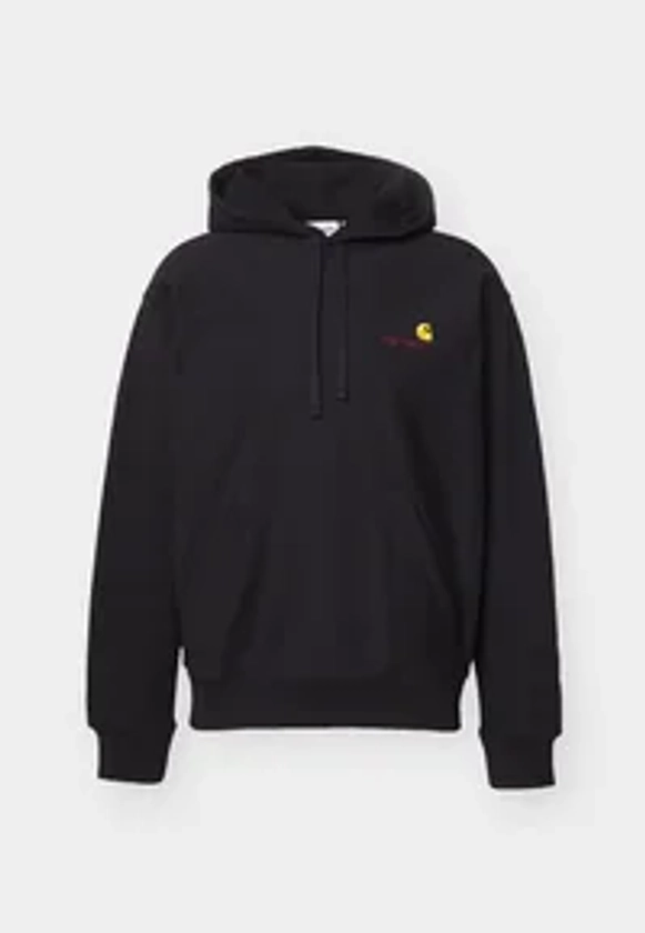 Carhartt WIP HOODED AMERICAN SCRIPT - Sweat à capuche - black/noir - ZALANDO.FR