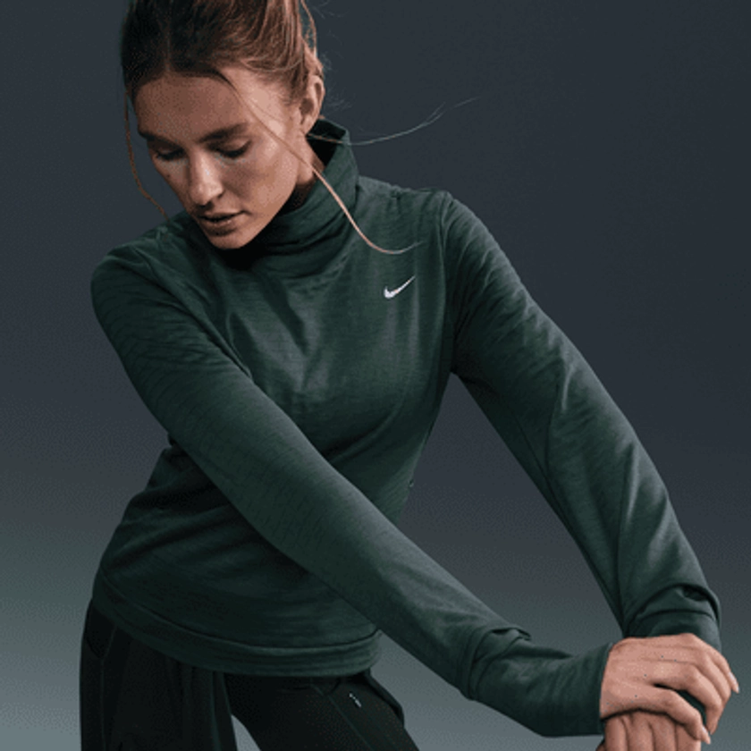 Γυναικεία μπλούζα ζιβάγκο για τρέξιμο Nike Therma-FIT Swift