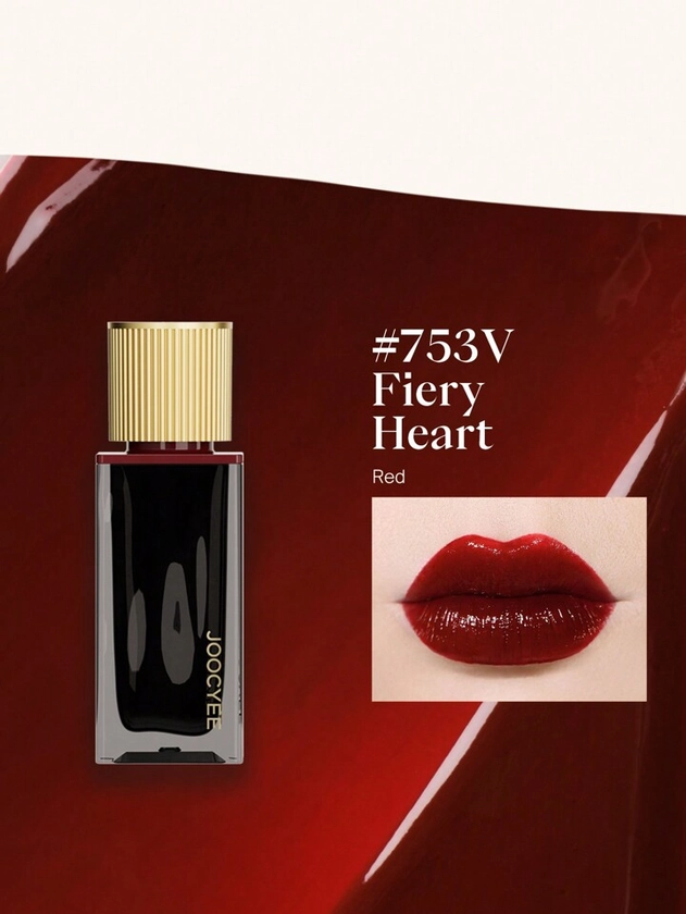 JOOCYEE Matte Lip Lacquer 753V Fiery Heart Long Lasting Transfer-Proof Kiss Proof Moisturizing Lip Makeup