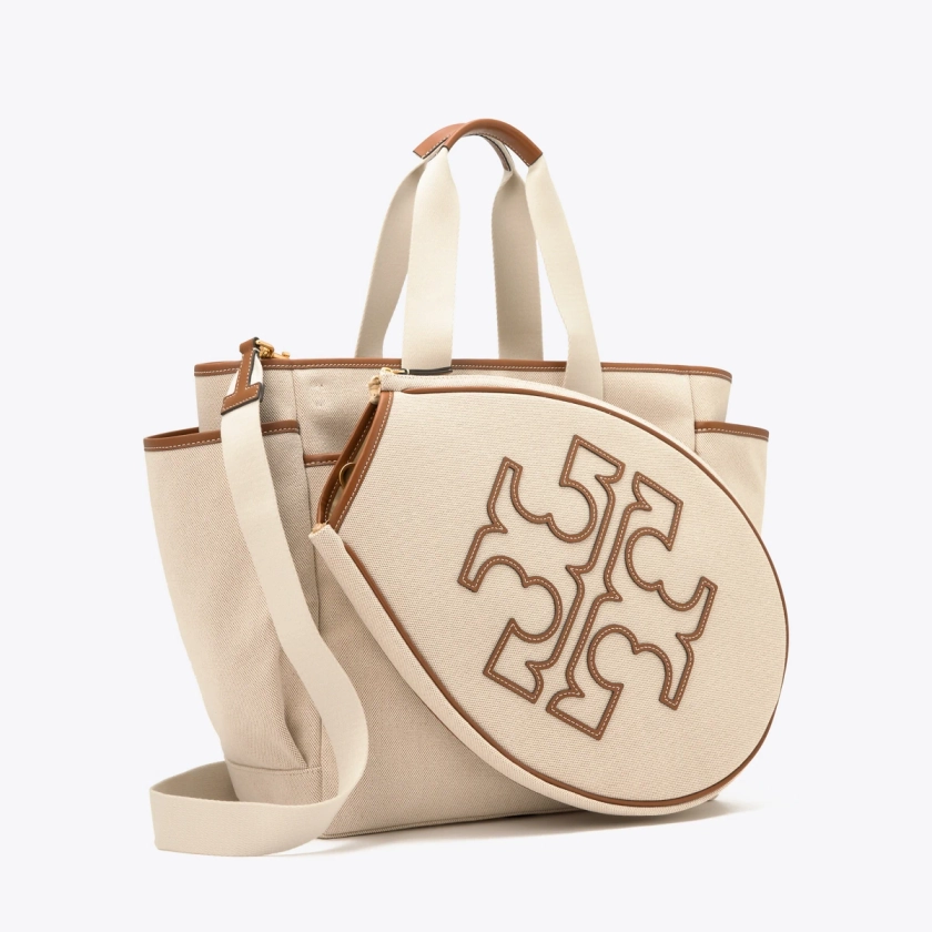 Two-Tone Canvas Tennis Tote: Women's Designer Tote Bags | Tory Sport