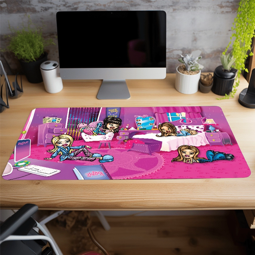 Rosa Brat Cute Large Gaming Mouse Pad - Non-Slip Desk Mat For Office & Home, Perfect Birthday Gift For Girls And Daughters