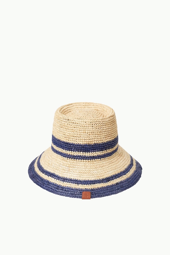 STAUD RITA BUCKET HAT NATURAL NAVY