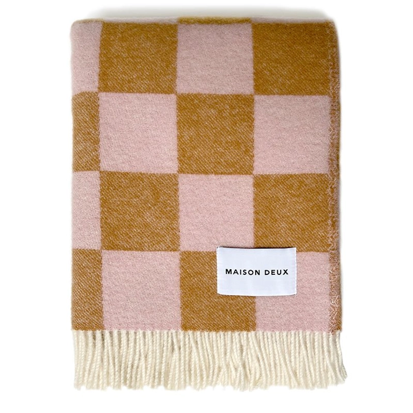 Checkerboard Blanket Terra/Pink