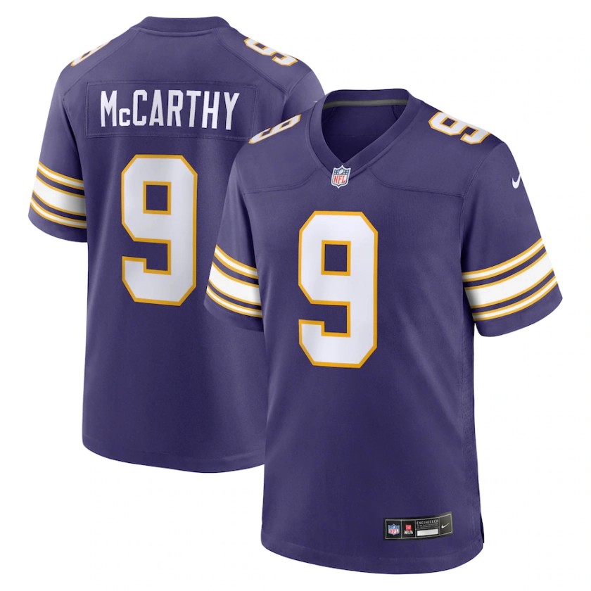 J.J. McCarthy Minnesota Vikings Nike 2nd Alternate 2024 NFL Draft First Round Pick Player Game Jersey - Purple