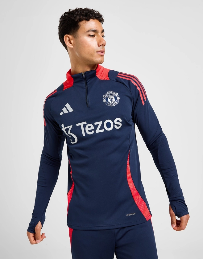 Blue adidas Manchester United FC 1/4 Zip Training Top | JD Sports UK 