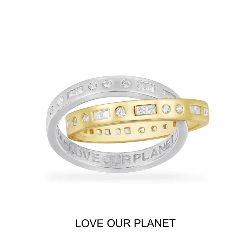 Bague Double Anneau LOVE OUR PLANET