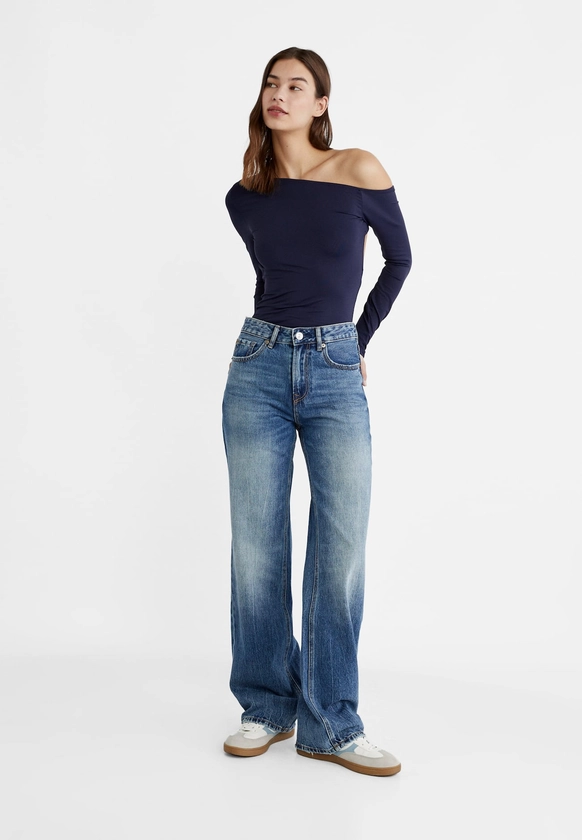 Jean D92 regular wide - Mode femme | Stradivarius France