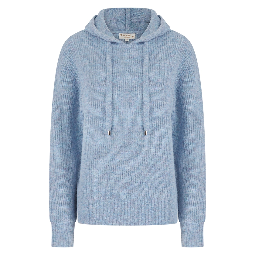 Norwood Knitted Hoodie In Sky Blue by NOOKI DESIGN