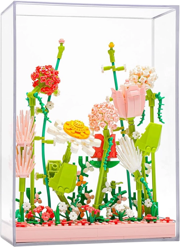 Amazon.com: Nedeurs Flower Bouquet Mini Building Set - 489PCS, Artificial Plant Garden in Dusting Cover, Home Decoration, Gift for Adults&Children. : Toys & Games