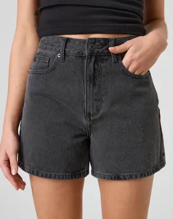 High Rise A Line Denim Short in Blue Viper | Glassons